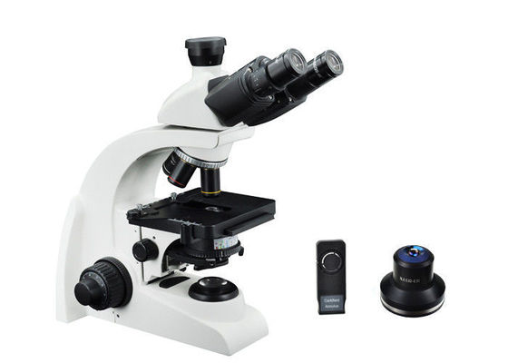 Trinocular Dark Field Microscope 40X อุปกรณ์ห้องปฏิบัติการกล้องจุลทรรศน์สีขาว